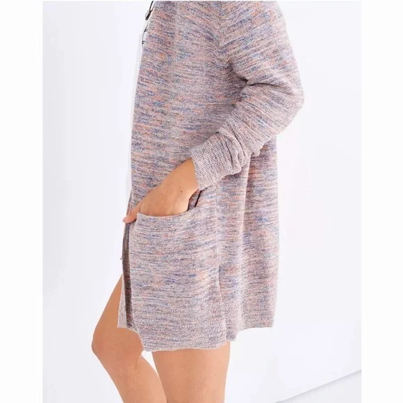 Madewell Summer Ryder Marled Multicolored Open Front Cardigan Size Medium - Picture 2 of 9